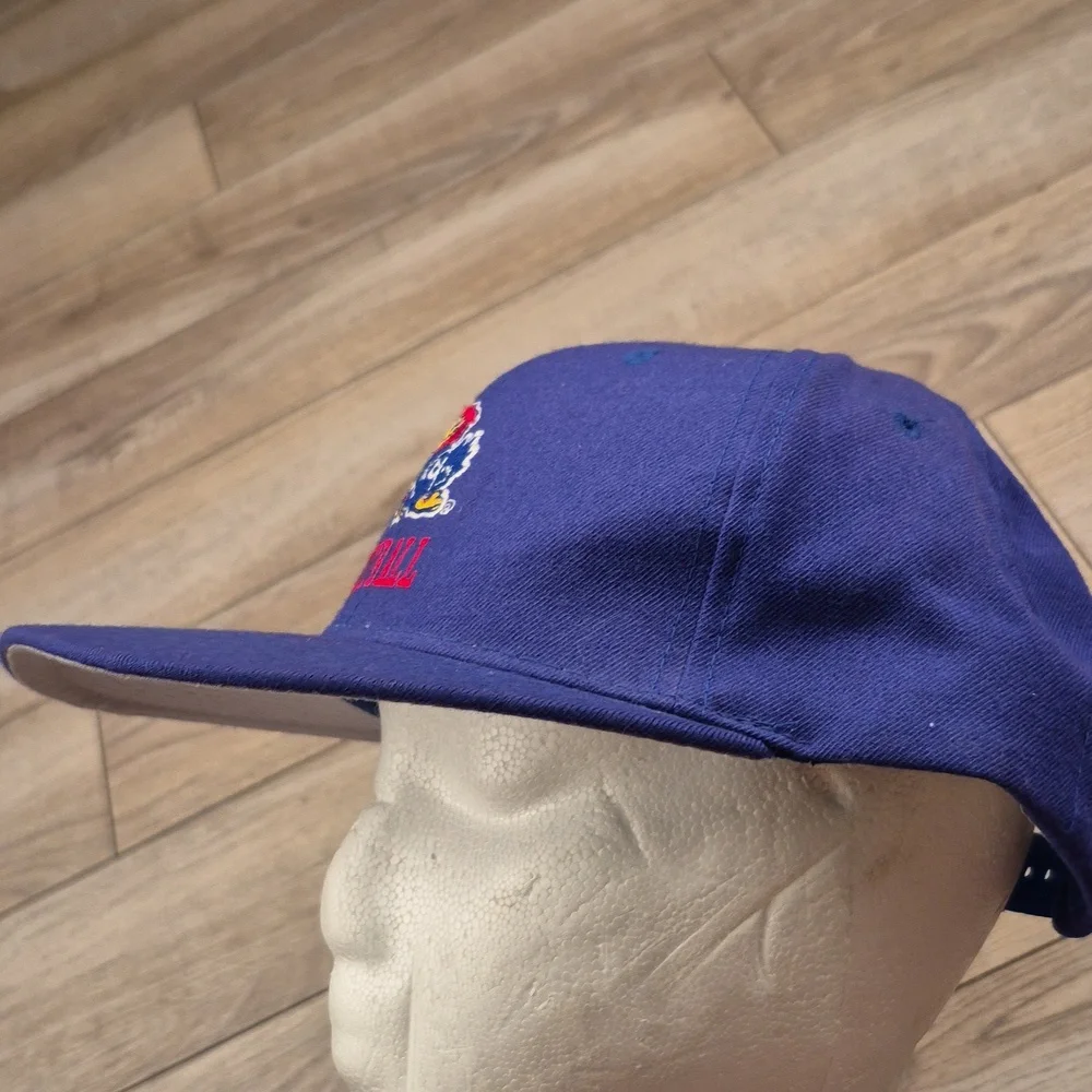 KANSAS UNIVERSITY Logo‎ College Football Champion Snapback Cap Hat 90s VTG RARE